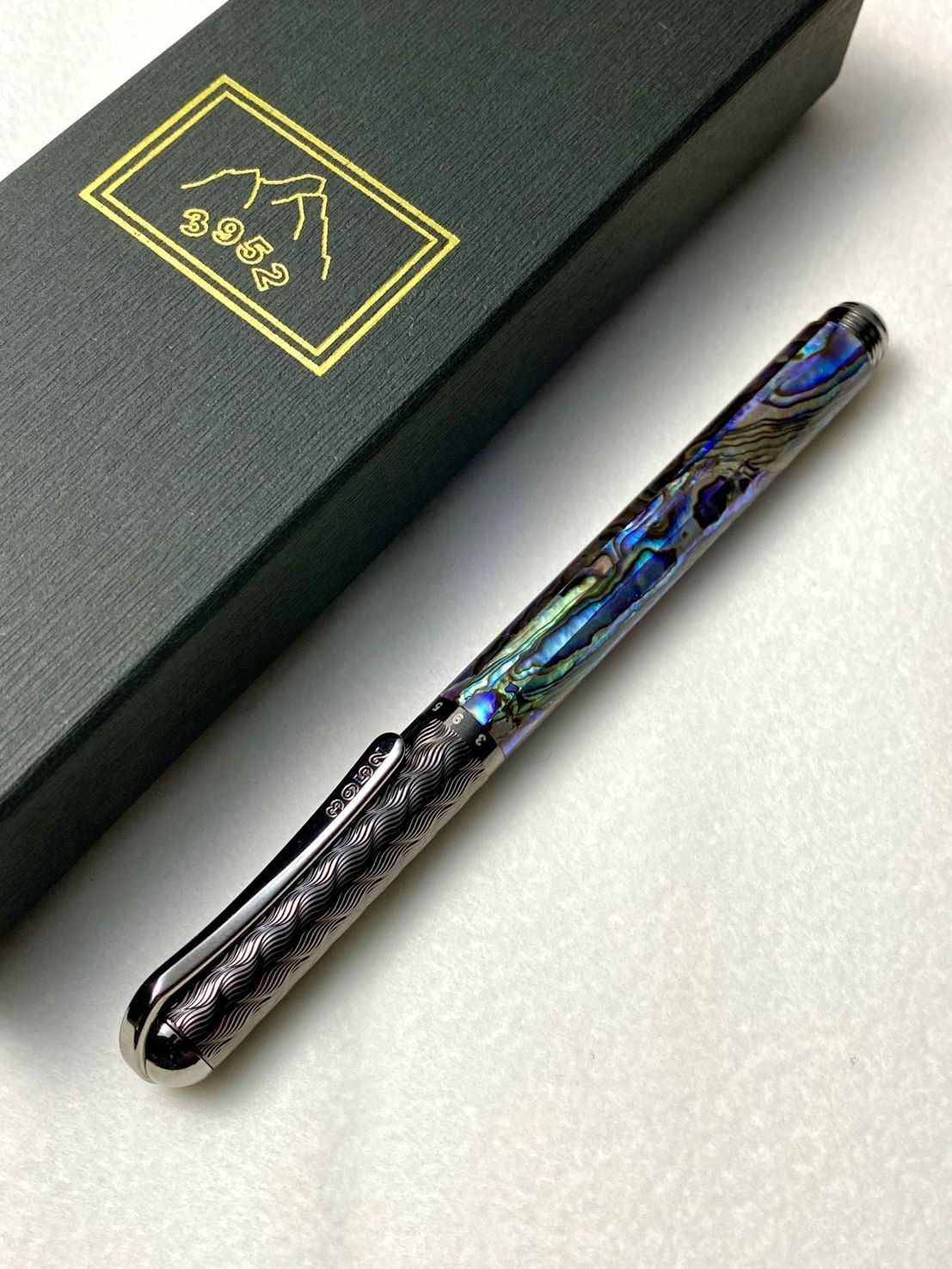 老山羊鋼筆3952噍吧哖鮑魚貝雙色鋼尖鋼筆