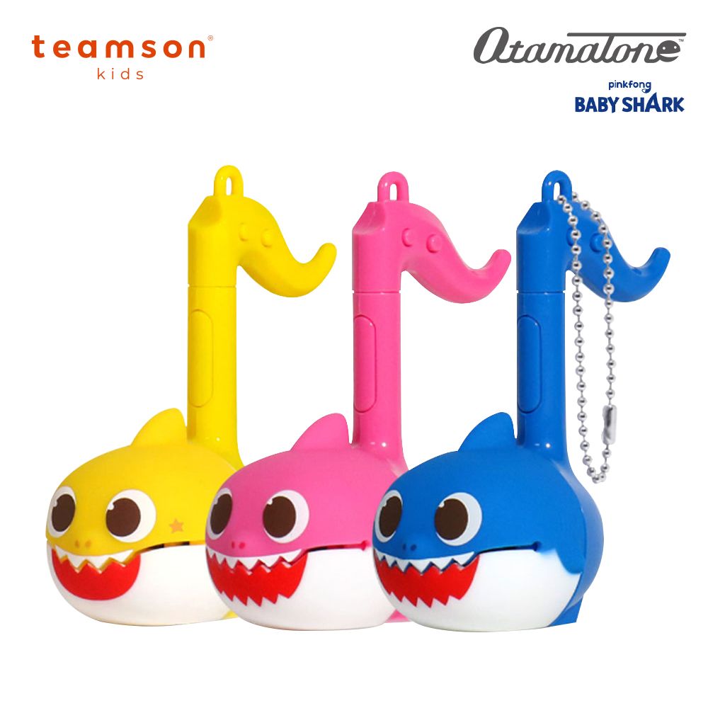 日本 Otamatone造型彈奏樂器玩具組-鯊魚媽媽(小型粉色)