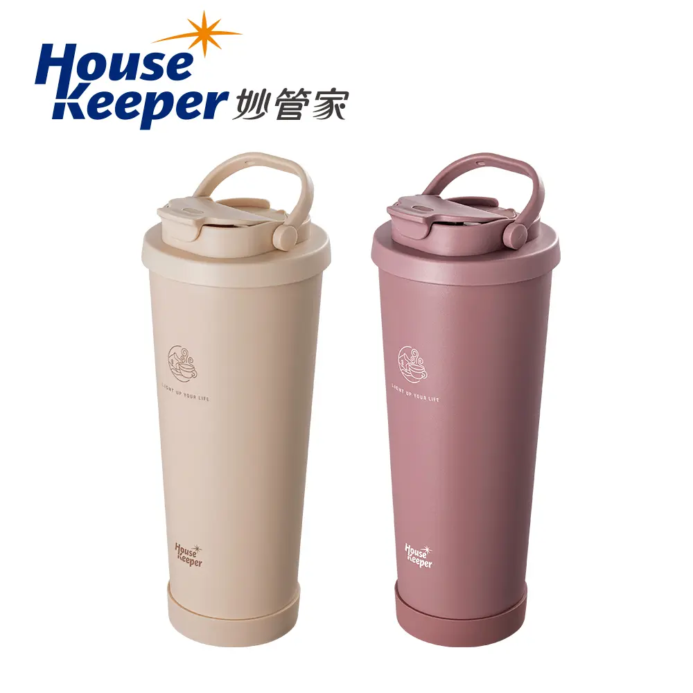 妙管家 860ml手提陶瓷雙飲杯 HKVC-2303 雙入組/ 暖茶+棗紅