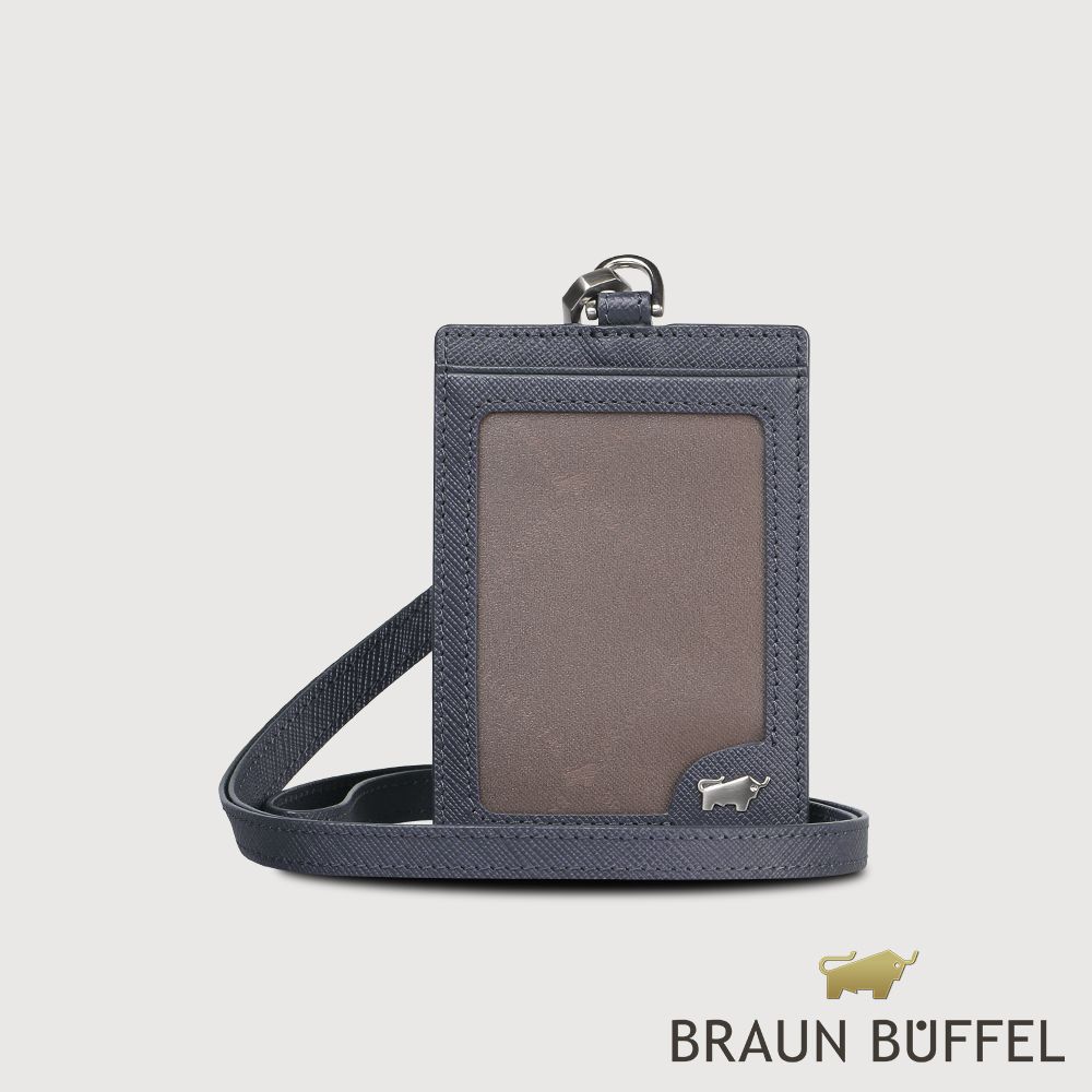 【BRAUN BUFFEL 德國小金牛】台灣總代理 尚恩A 證件夾-藍色/BF354-170-NY