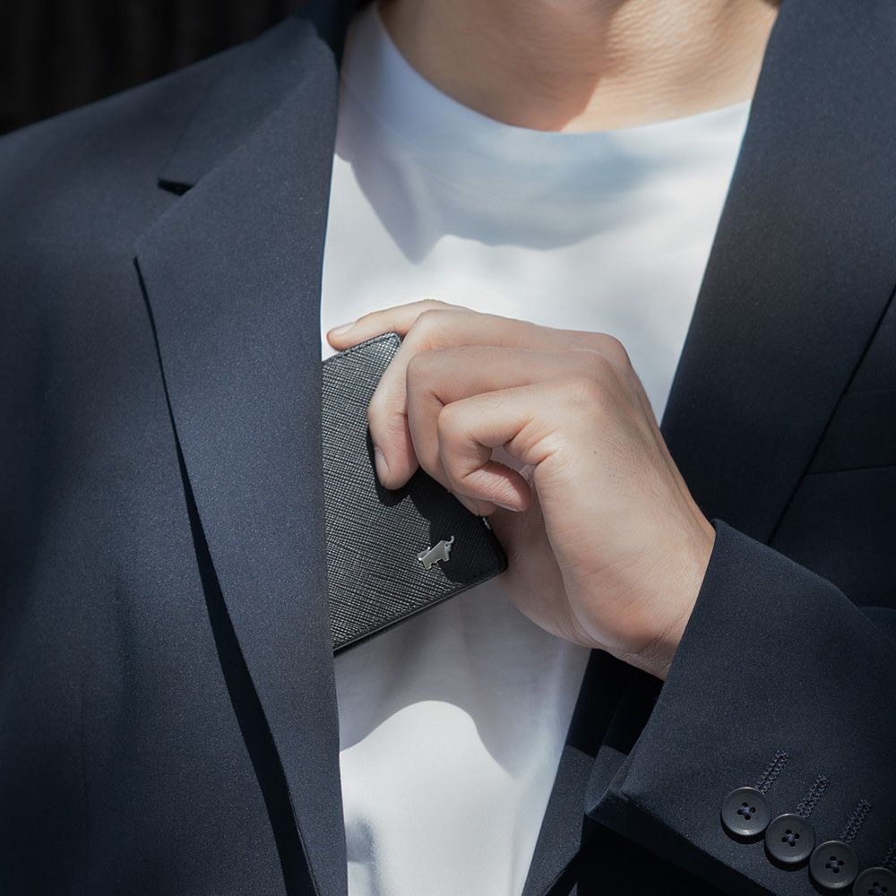 【BRAUN BUFFEL 德國小金牛】台灣總代理 尚恩A 5卡透明窗皮夾-黑色/BF354-316-BK