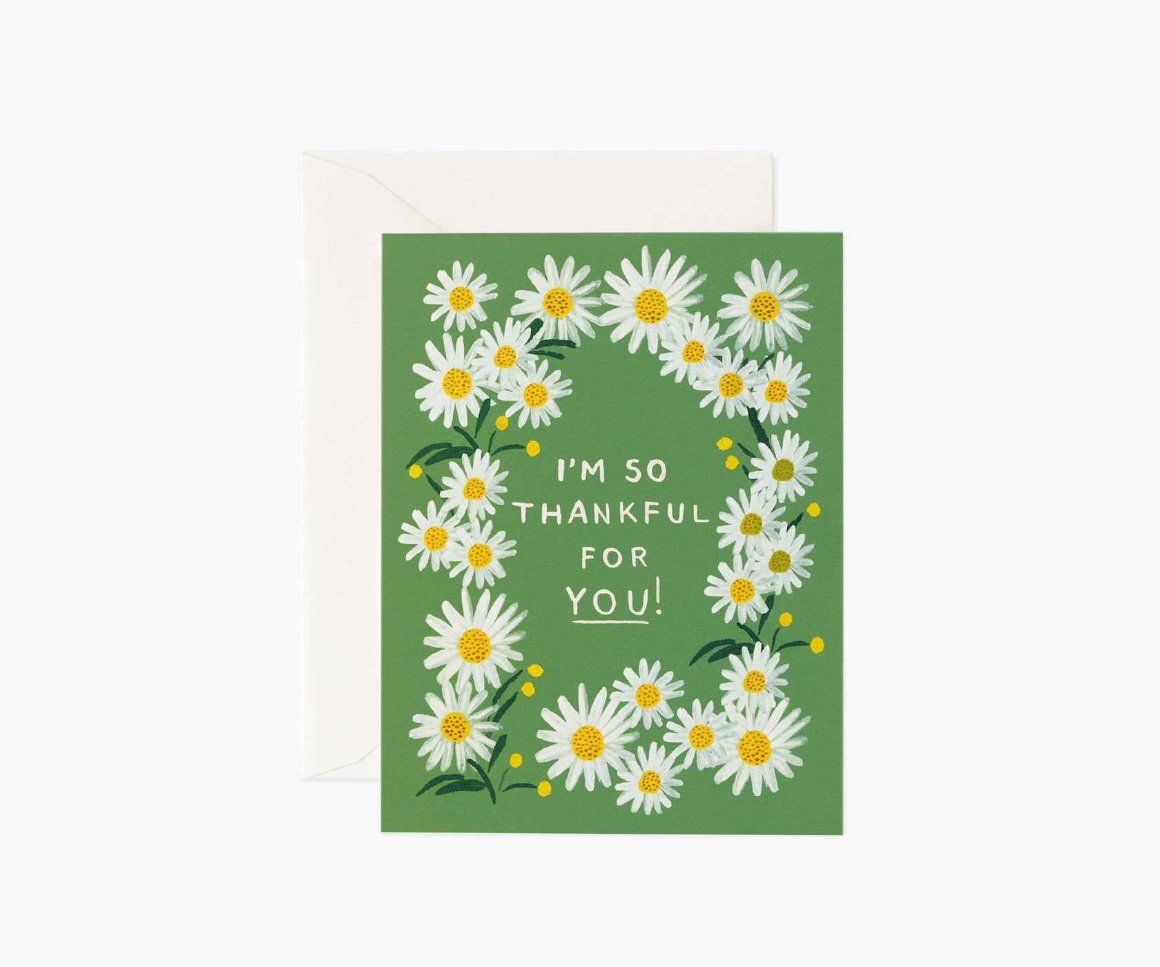 美國 RIFLE PAPER 感謝卡盒卡/ 8入/ Daisies Thankful for You