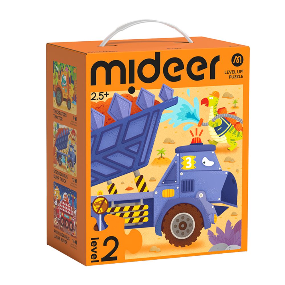 MiDeer進階式拼圖/ 恐龍施工中/ Level 2