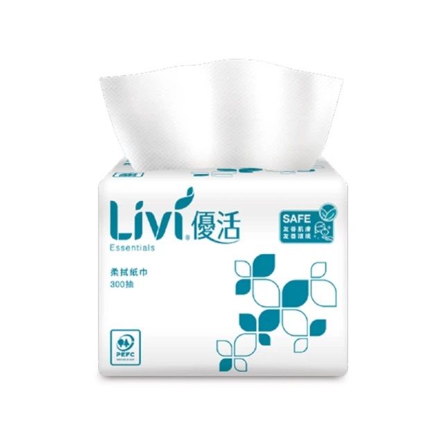 優活 單抽式柔拭紙巾300抽x60包