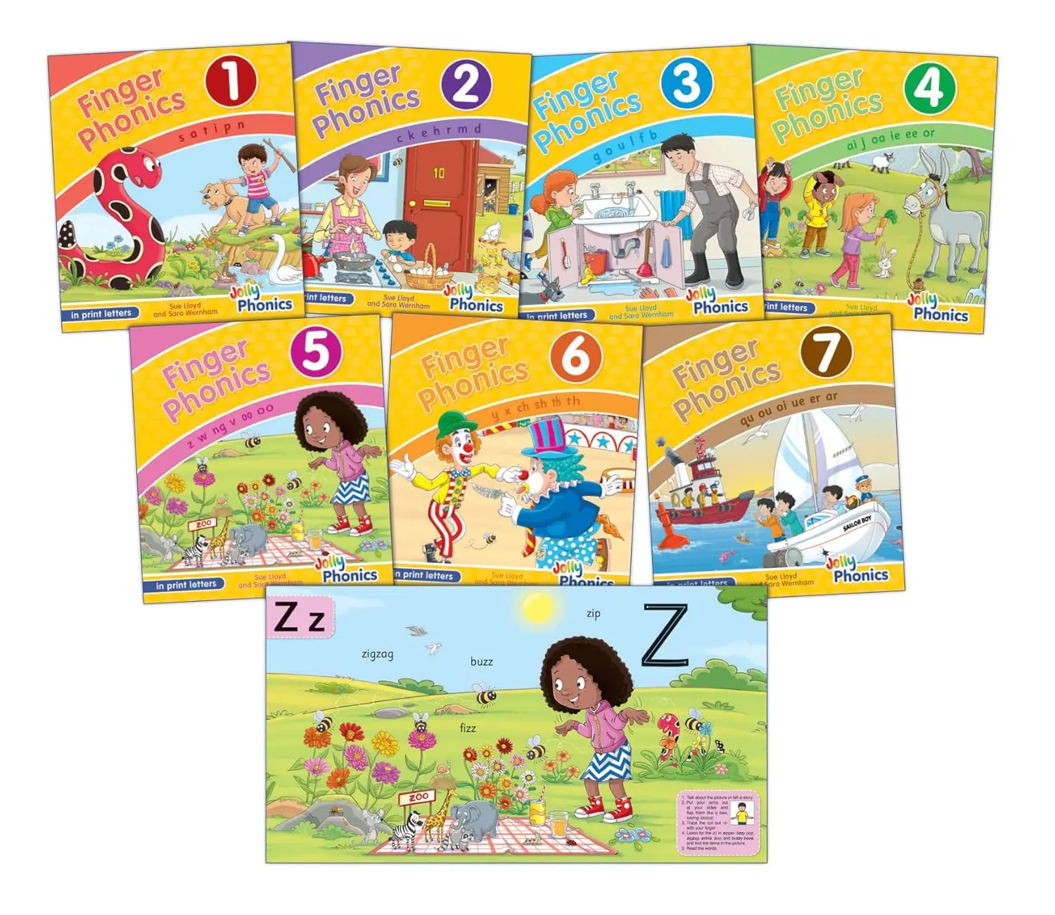 Finger Phonics Books 1-7: In Print Letters (American English Ed./7冊合售)