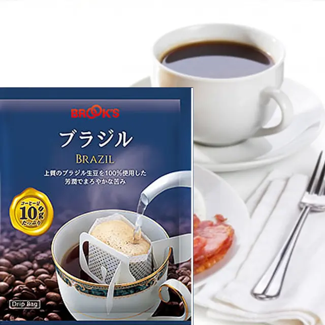 【日本BROOK'S布魯克斯】巴西極品25入獨享袋(掛耳式濾泡黑咖啡)10g*25入/袋