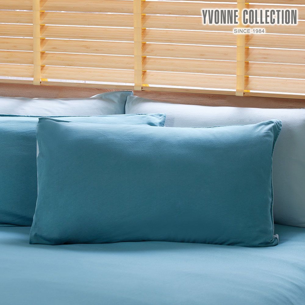 YVONNE COLLECTION素面雙色信封式枕套1入-暮光綠