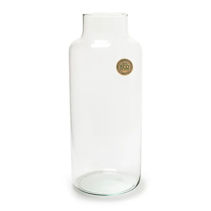 荷蘭Jodeco Glass環保玻璃花器/ Gigi寬口寬瓶/ 透明/ 高35 cm
