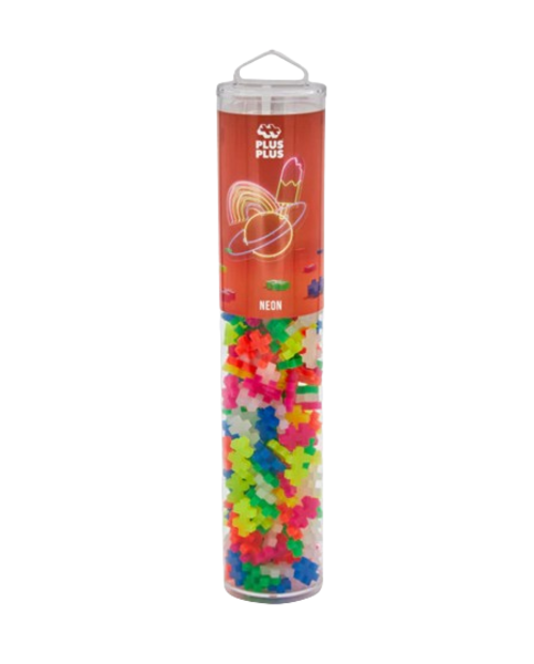 PLUS-PLUS加加積木/ 透明管裝/ 240片/ 霓虹