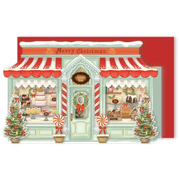 日本 Leaf Work Company 立體聖誕卡/ 蛋糕店/ 46-920