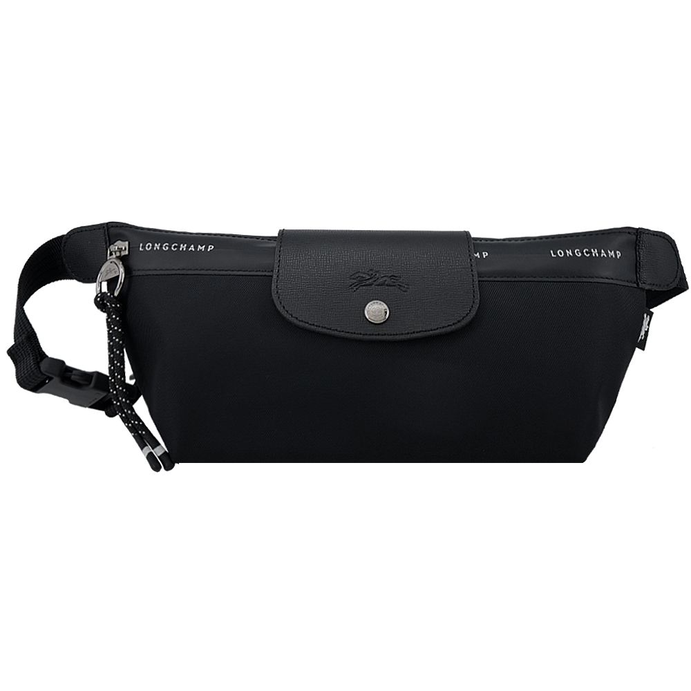 LONGCHAMP LE PLIAGE ENERGY系列再生尼龍腰包(中/黑)/平行輸入