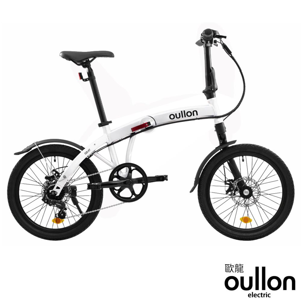 oullon歐龍 C20-X7 20吋7速前後同步碟煞鋁合金折疊腳踏車/小折/ 經典白