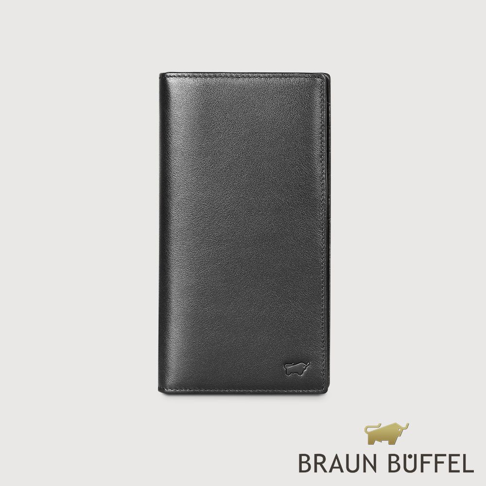 【BRAUN BUFFEL 德國小金牛】台灣總代理 卡斯 17卡長夾-黑色/BF525-631-BK