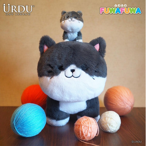 URDU福部屋FUWAFUWA 30公分絨毛公仔/ 賓士貓