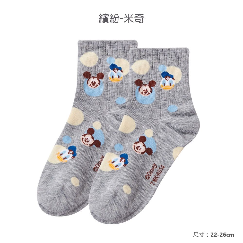 【ONEDER旺達棉品】繽紛系列迪士尼中統襪/ 米奇-14/ 22-26