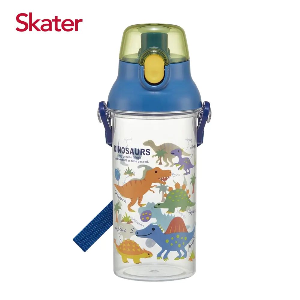Skater直飲透明水壺/ 480ml/ 恐龍圖鑑