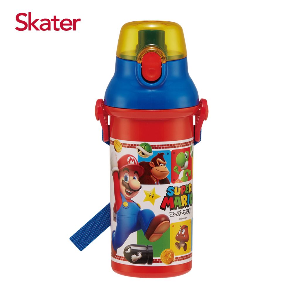 Skater銀離子直飲水壺/ 480ml/ 瑪利歐