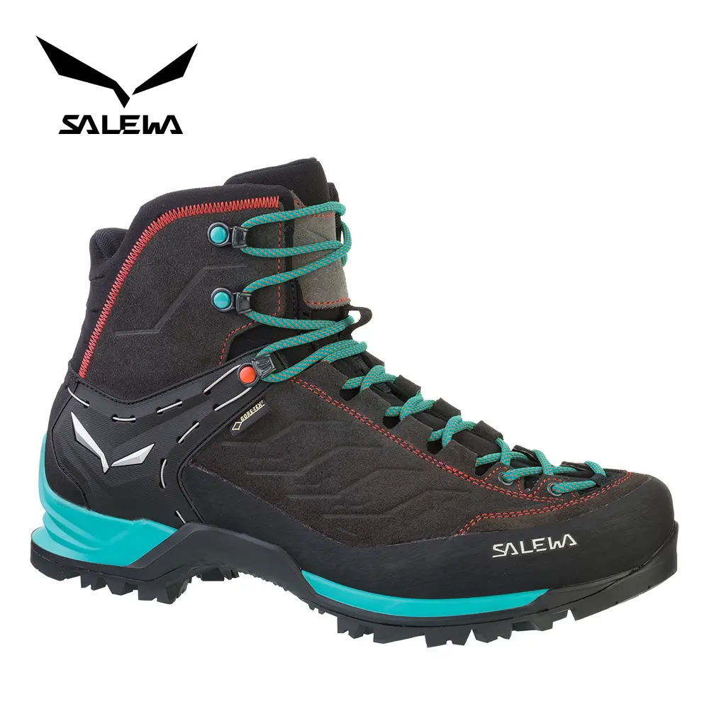 【SALEWA 義大利】MOUNTAIN TRAINER GORE-TEX 防水登山健行鞋 女/ 黑/翠綠 (0674)/ UK 5.5