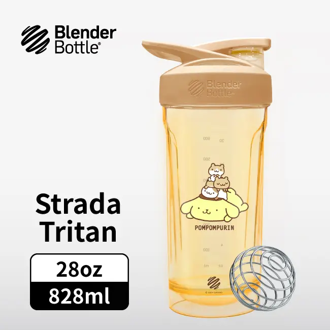 BlenderBottle Strada Tritan三麗鷗Sanrio布丁狗按壓式環保水壺/ 28oz/ 828ml