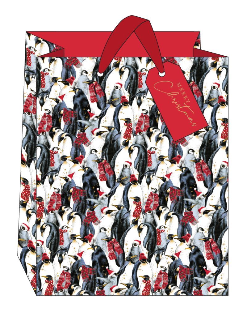 英國 ART FILE 聖誕提袋/ 特大/ Polar Penguins