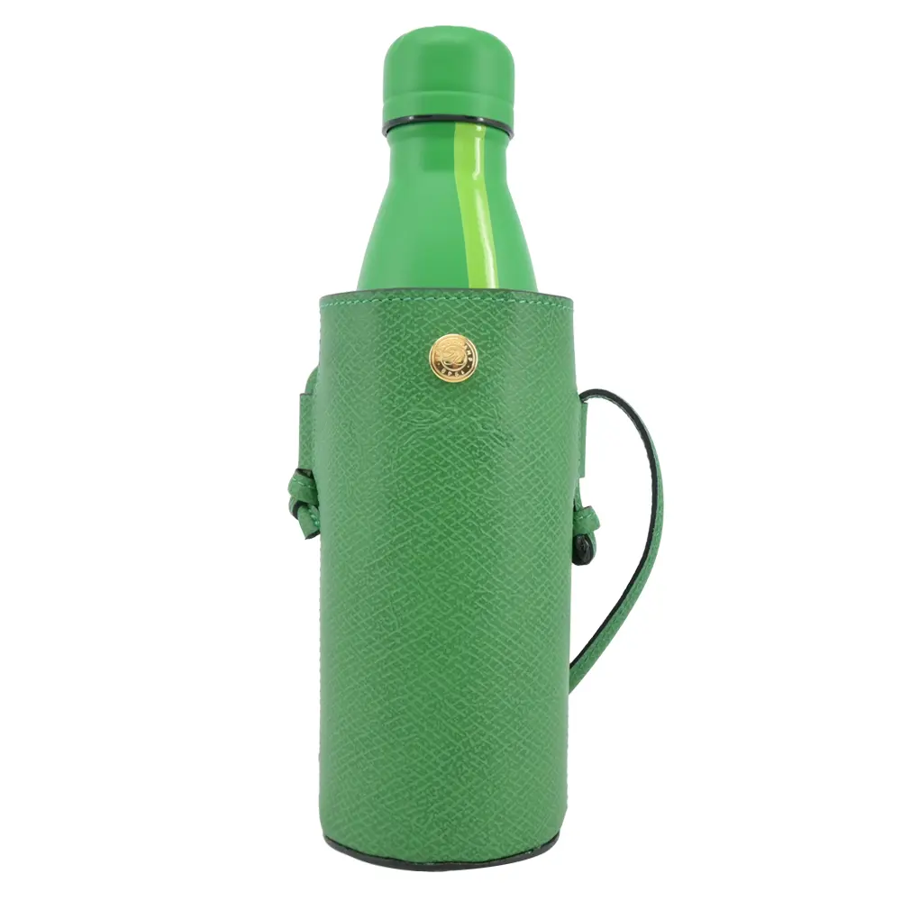 LONGCHAMP ÉPURE系列牛皮水壺斜背包(草綠)/平行輸入