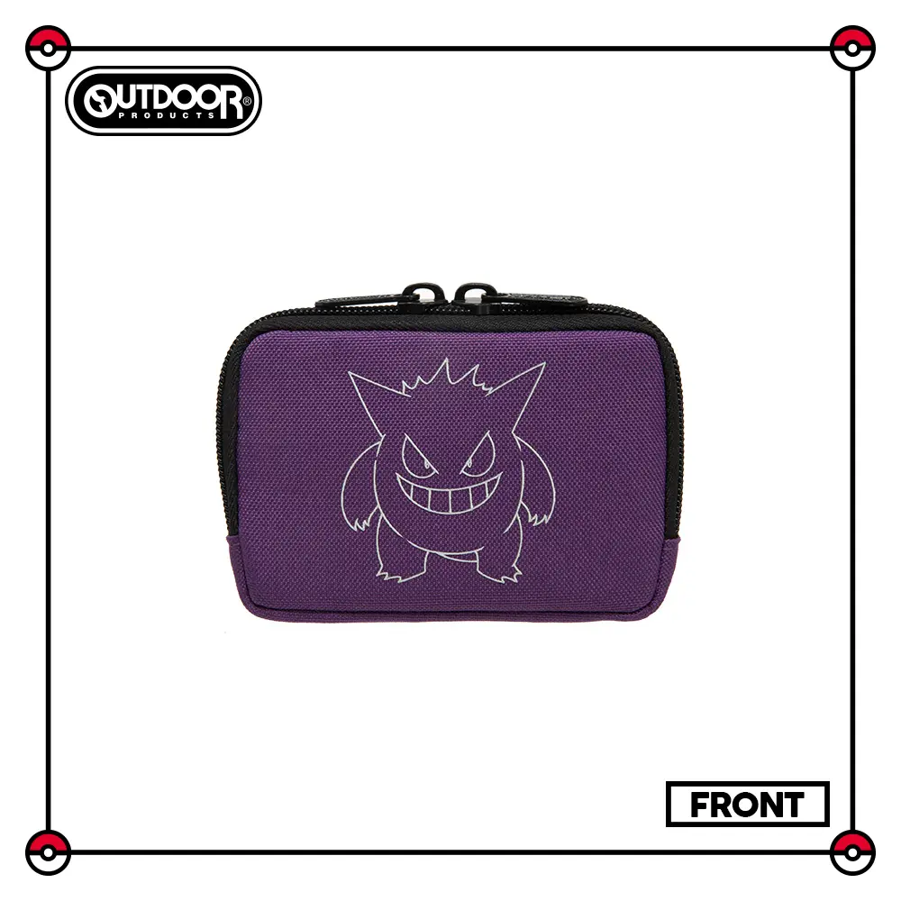 OUTDOOR 寶可夢Pokemon夜光耿鬼零錢包/ 紫色/ ODGO21A07PL