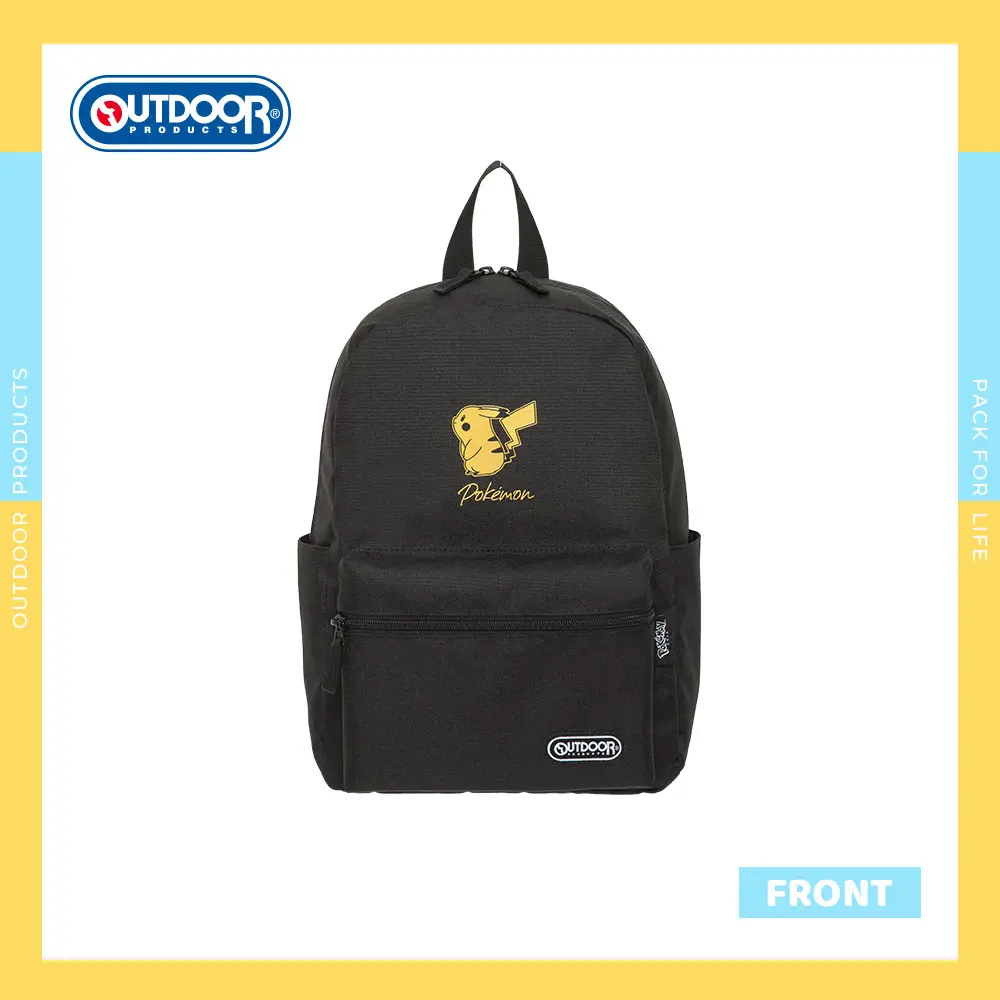 OUTDOOR 寶可夢Pokemon金典皮卡丘後背包/ 黑色/ ODGO22S01BK