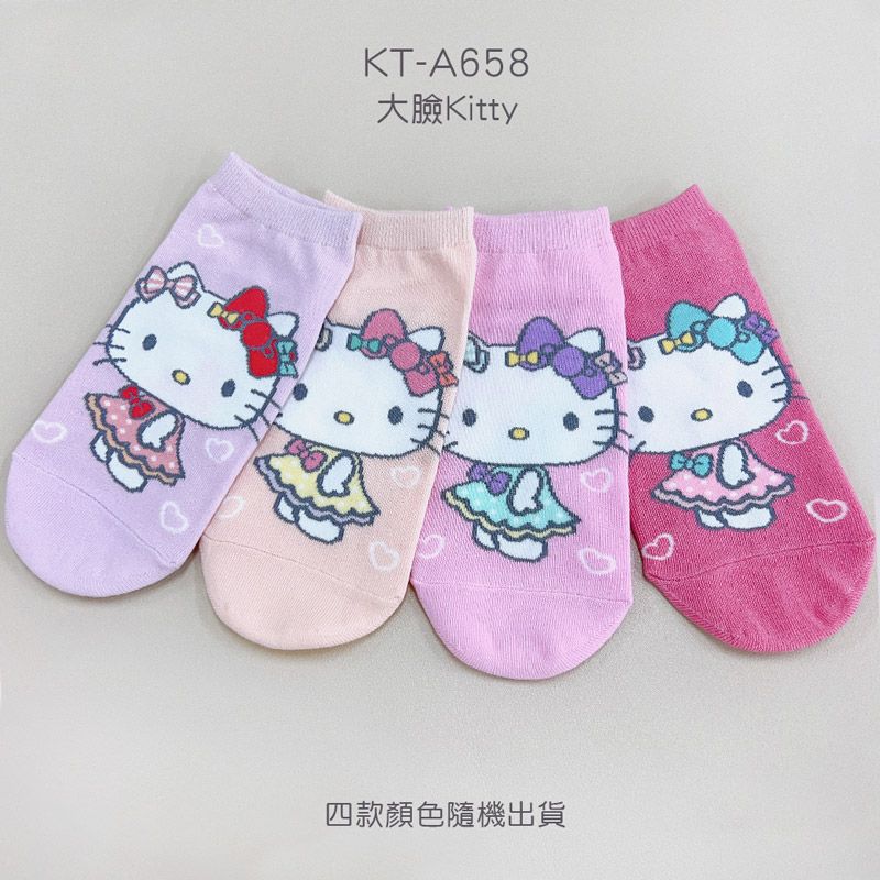 【ONEDER旺達棉品】三麗鷗凱蒂短襪/ Kitty大臉/ 22-26