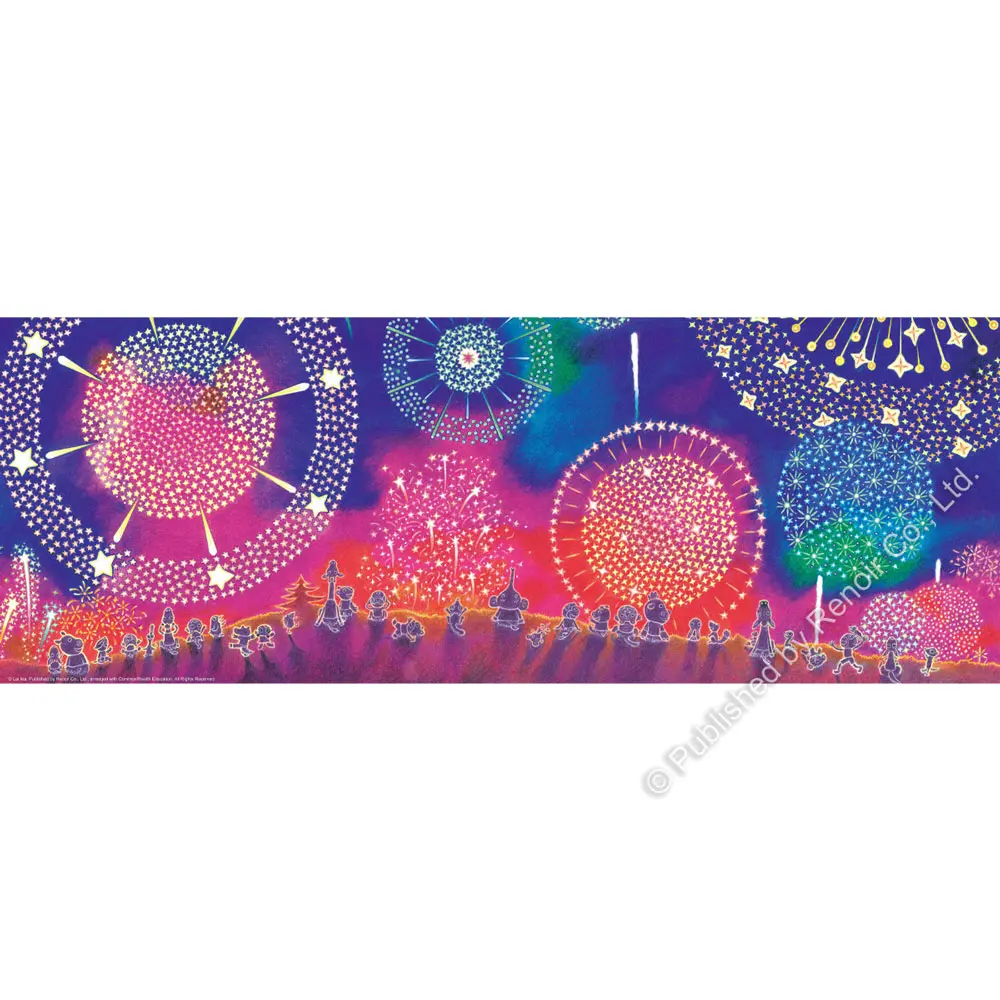 雷諾瓦拼圖文化坊/想和你一起看花火/1000片/賴馬/長幅/夜光