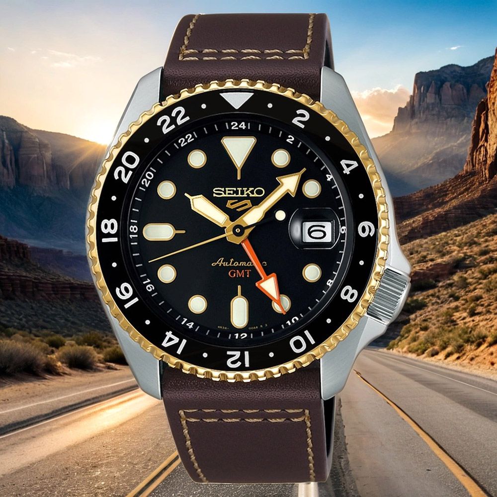 SEIKO 精工5 Sports 系列 GMT機械錶-42.5mm SSK036K1 4R34-00A0J