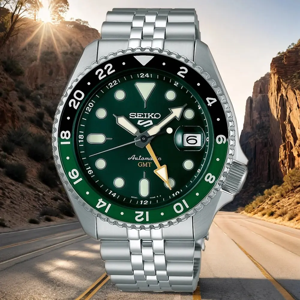 SEIKO 精工5 Sports 系列 GMT機械錶-42.5mm SSK035K1 4R34-00A0G