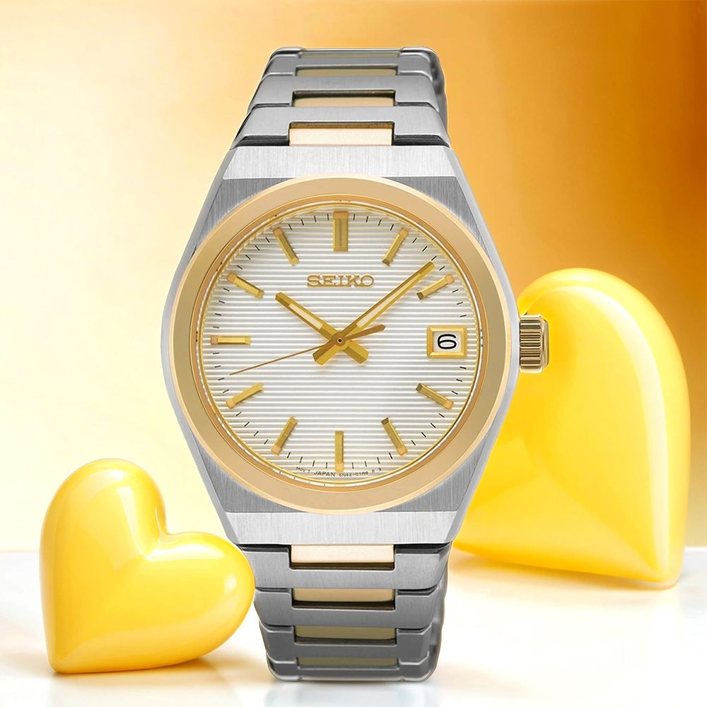 SEIKO 精工CS 橫紋錶盤女錶-34mm SUR578P1 6N42-00N0KS