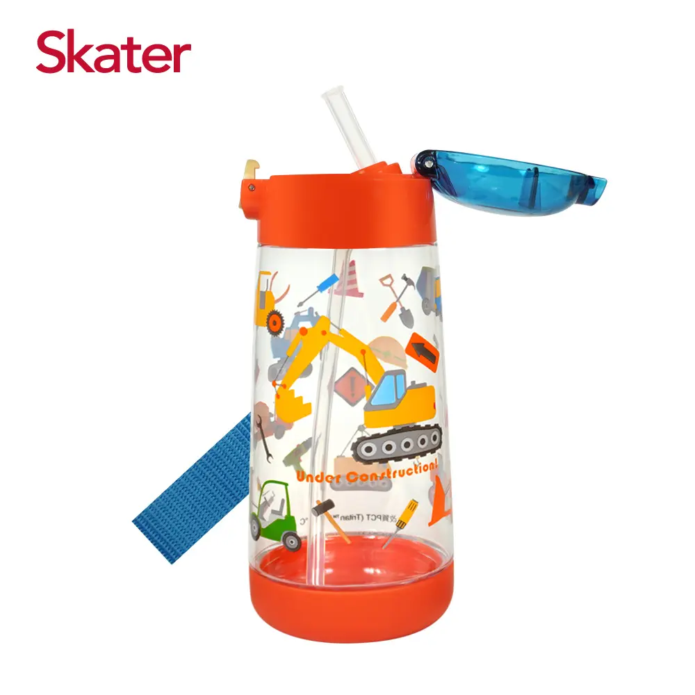 Skater PET吸管水壺/ 480ml/ 工程車