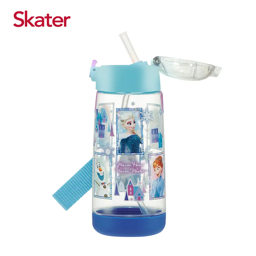 Skater PET吸管水壺/ 480ml/ 冰雪奇緣ADV