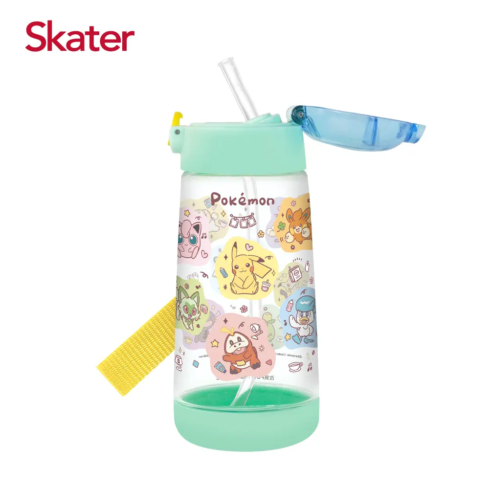 Skater PET吸管水壺/ 480ml/ 寶可夢