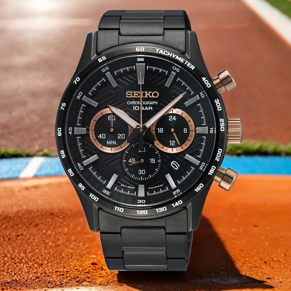 SEIKO 精工CS 台灣獨賣 輪胎紋計時手錶-43mm SSB475P1/8T63-00Y0U