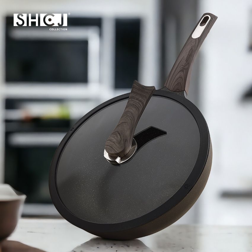 SHCJ生活采家︱石墨烯岩紋不沾深炒鍋32cm