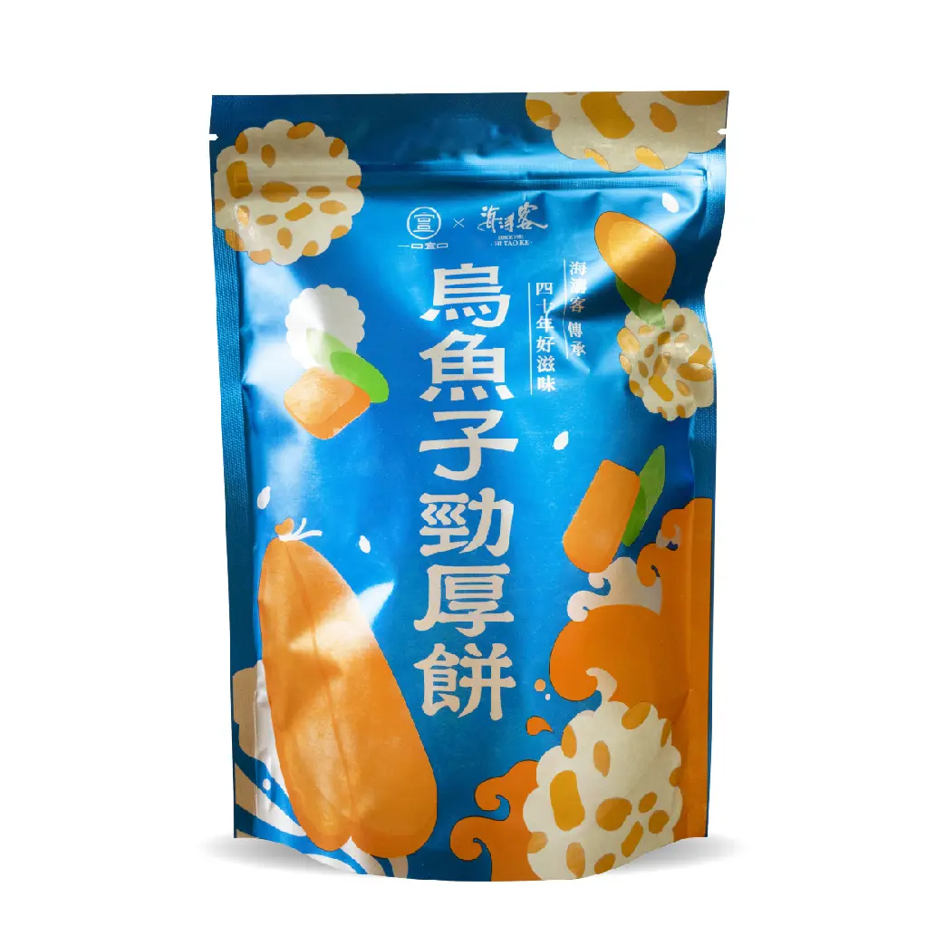 一口宜口×海濤客烏魚子勁厚餅/ 80g/ 包