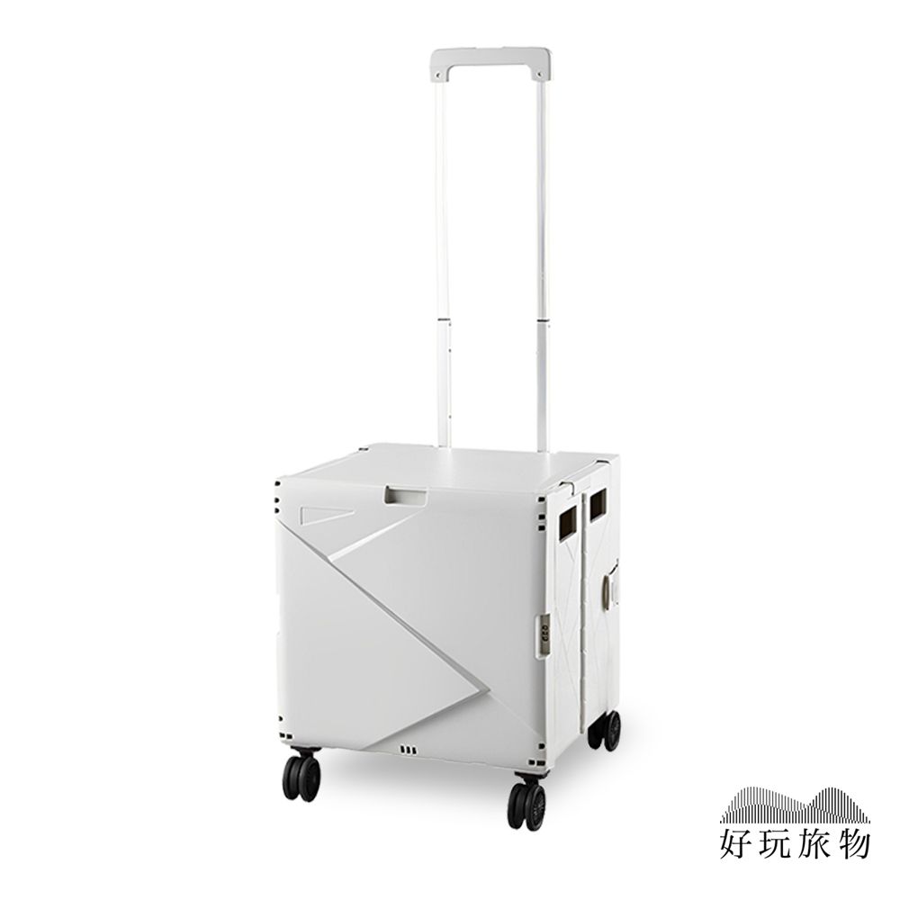 【好玩旅物】萬象煞車輪_拉桿折疊收納野餐購物推車/ 萬象煞車輪/ 淺灰