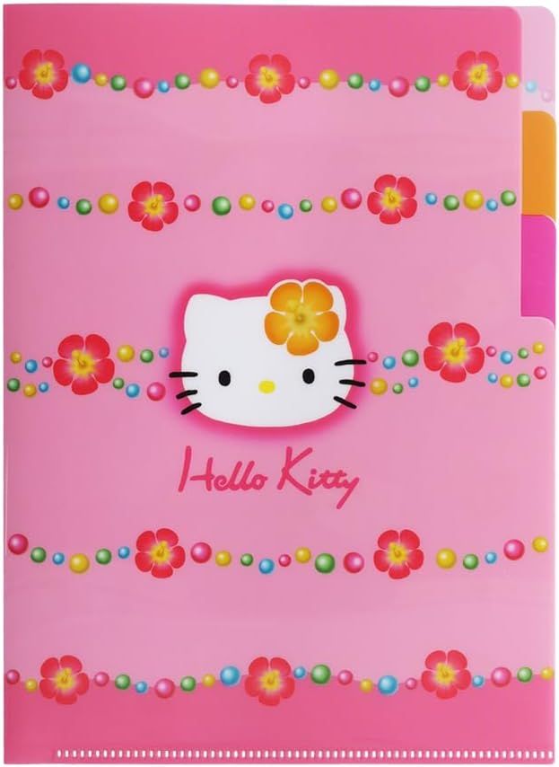 日本 sun-star 3層資料夾/ A5/ Hello Kitty 50周年紀念/ C