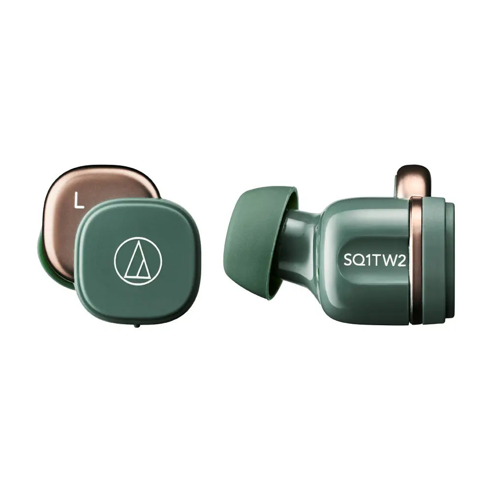 audio-technica 鐵三角 ATH-SQ1TW2 真無線藍牙耳機/ 綠(GR)