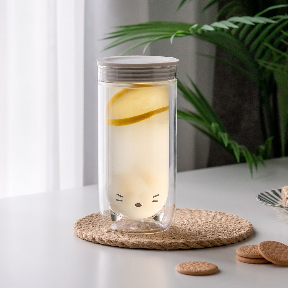 好玻GOODGLAS ZOO ZOO雙層玻璃隨手杯/ 小貓/ 400ml