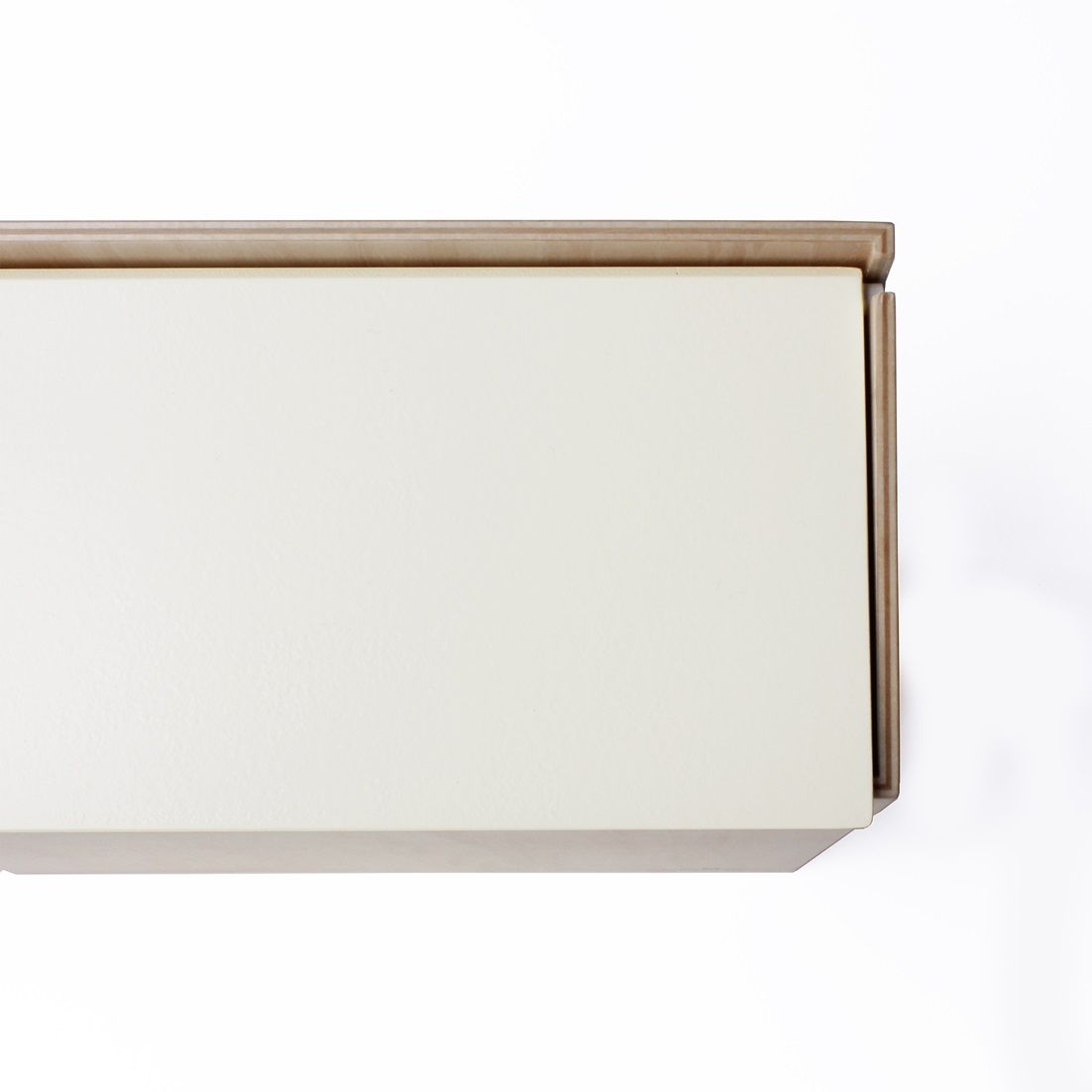 yamato japan｜純手工木製SLIM DUST 掀蓋式小容量垃圾桶 8L/ 消光白色