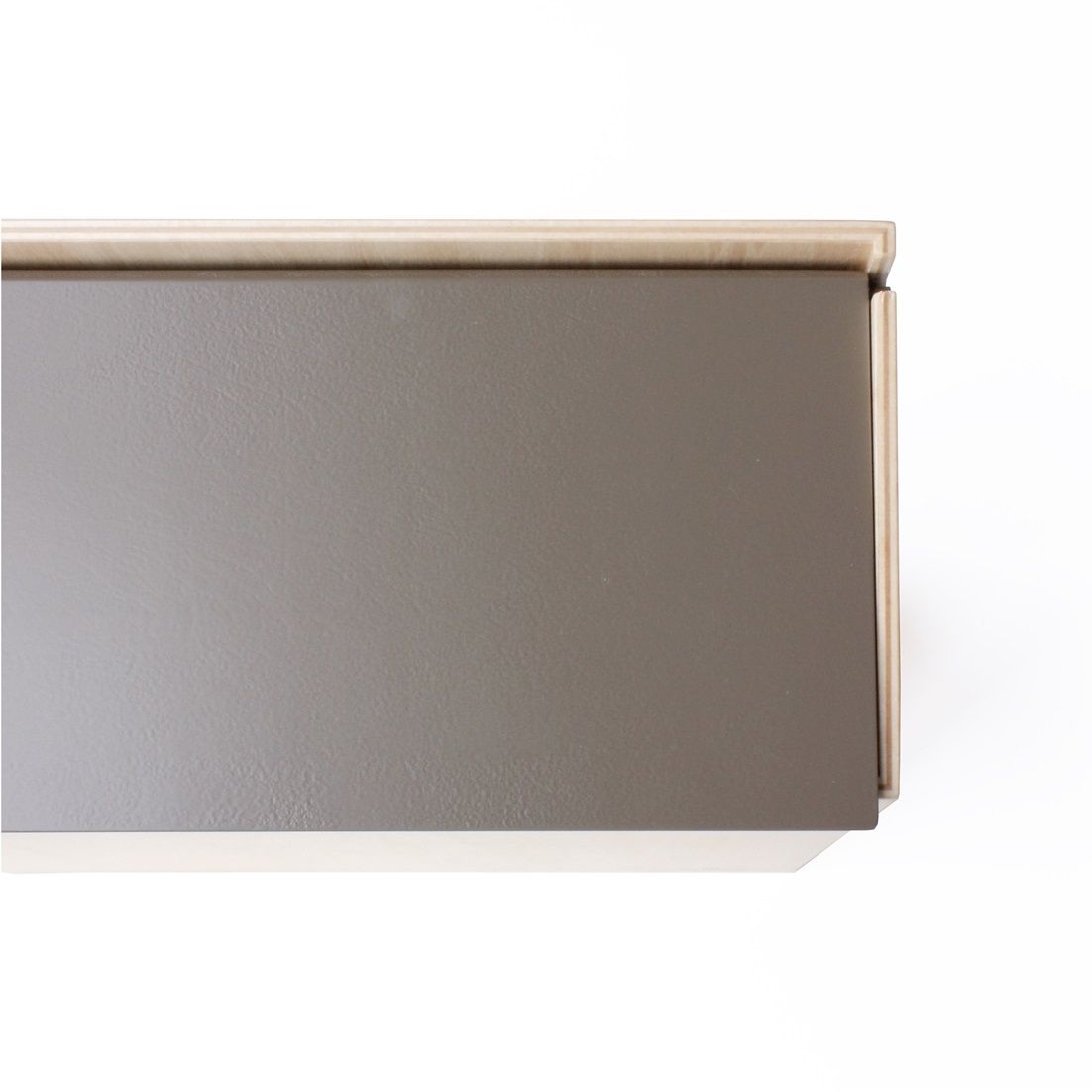 yamato japan｜純手工木製SLIM DUST 掀蓋式小容量垃圾桶 8L/ 消光棕色