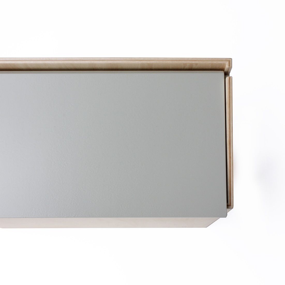 yamato japan｜純手工木製SLIM DUST 掀蓋式小容量垃圾桶 8L/ 消光灰色