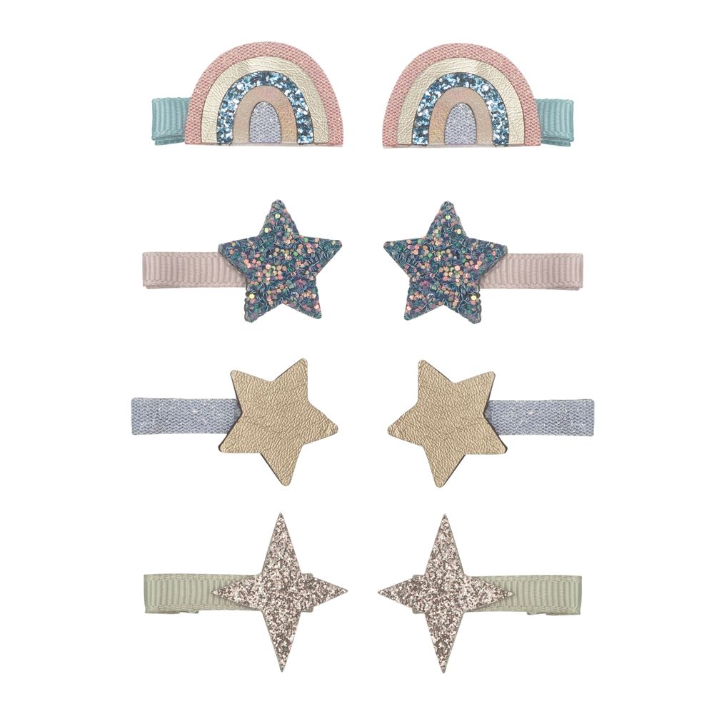 Mimi & Lula AW24小王子彩虹星星迷你髮夾/ 8入