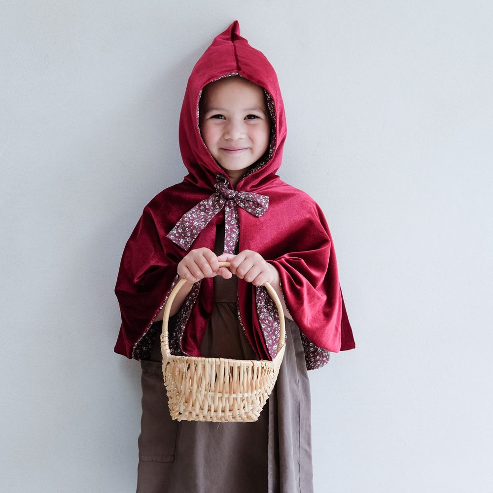 Mimi & Lula AW24變裝派對小紅帽絨質連帽披風