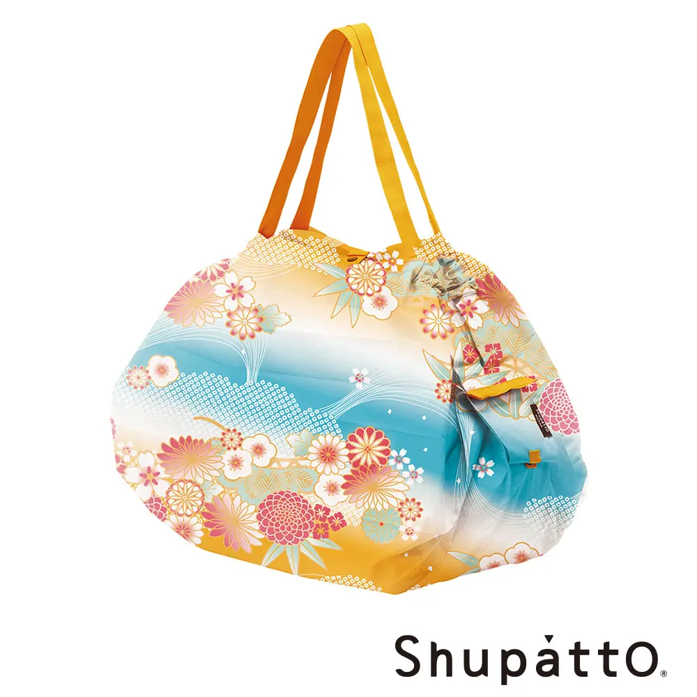 Shupatto 燈籠型和服系列秒收環保啪啪包-大 / 流雲橘