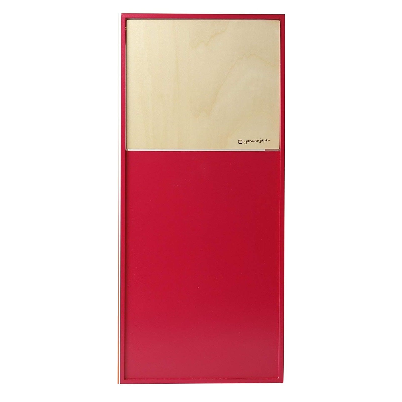 yamato japan｜DOORS mini 純手工木製前開式迷你型垃圾桶 8L/ 桃紅色