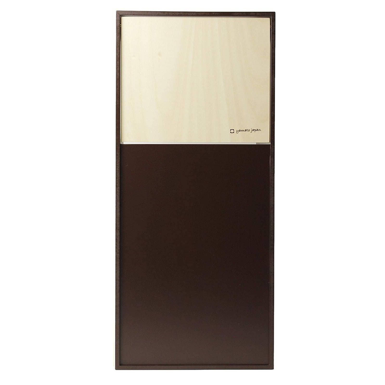 yamato japan｜DOORS mini 純手工木製前開式迷你型垃圾桶 8L/ 深棕色